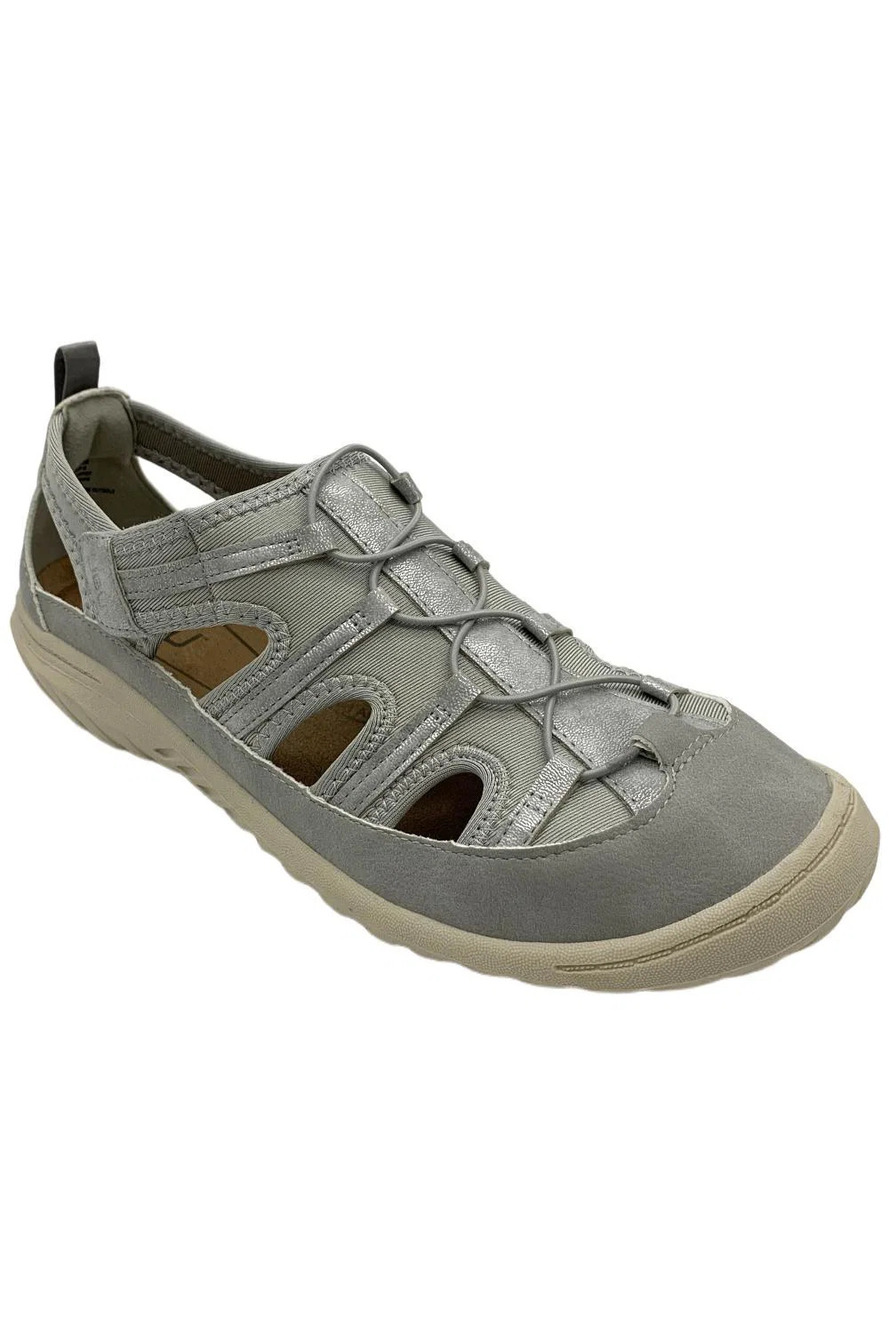 JBU Women's Cupcake Fisherman Casual Outdoor Sandal Silver - Medium